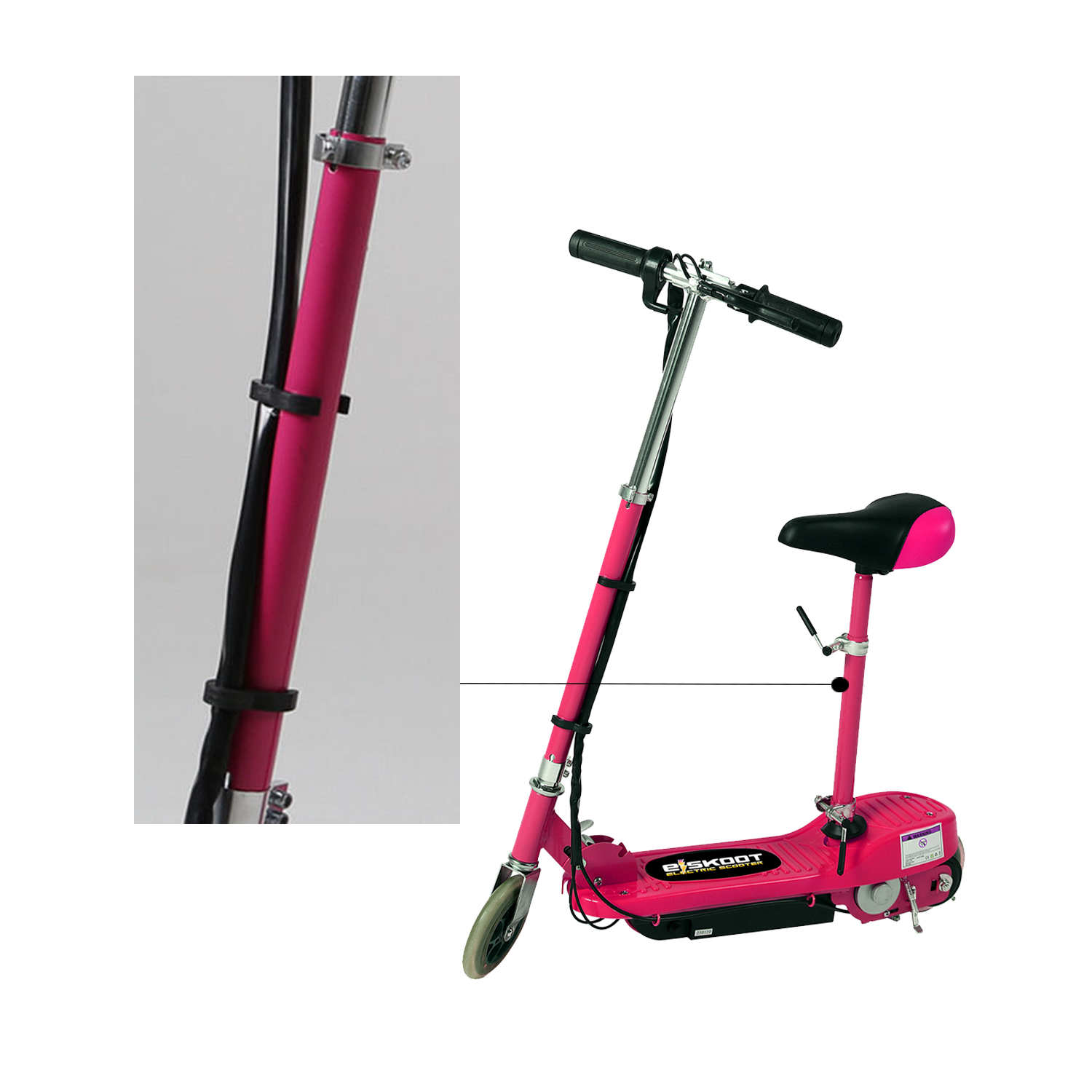 pink scooter pole